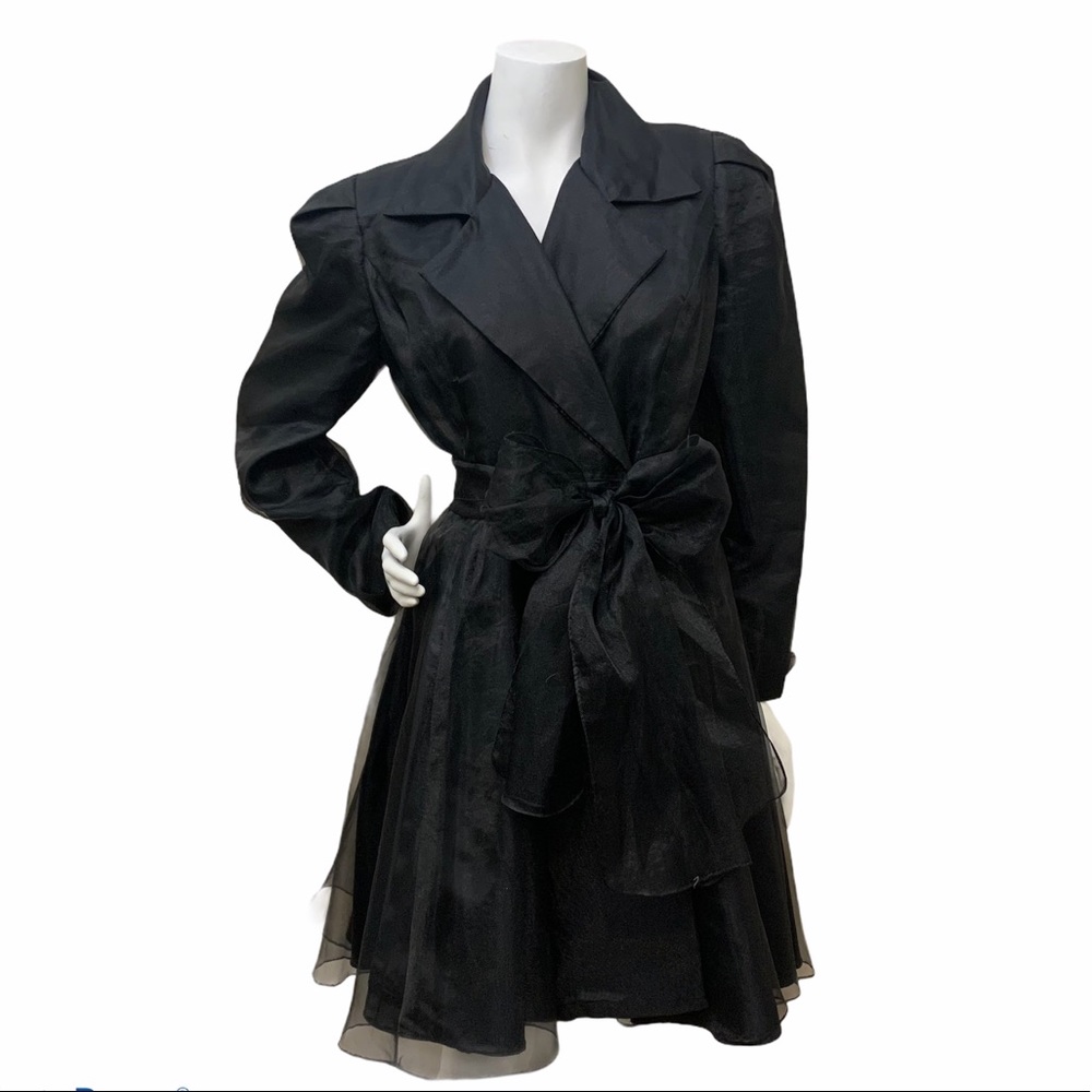 Vintage Black Tulle Wrap Dress Joseph Lara De Laru